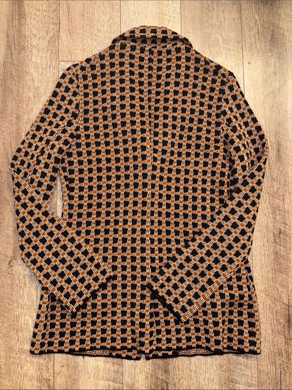 Siyu Merino Wool Knit Ayante Plaid Blazer - Picture 5 of 5